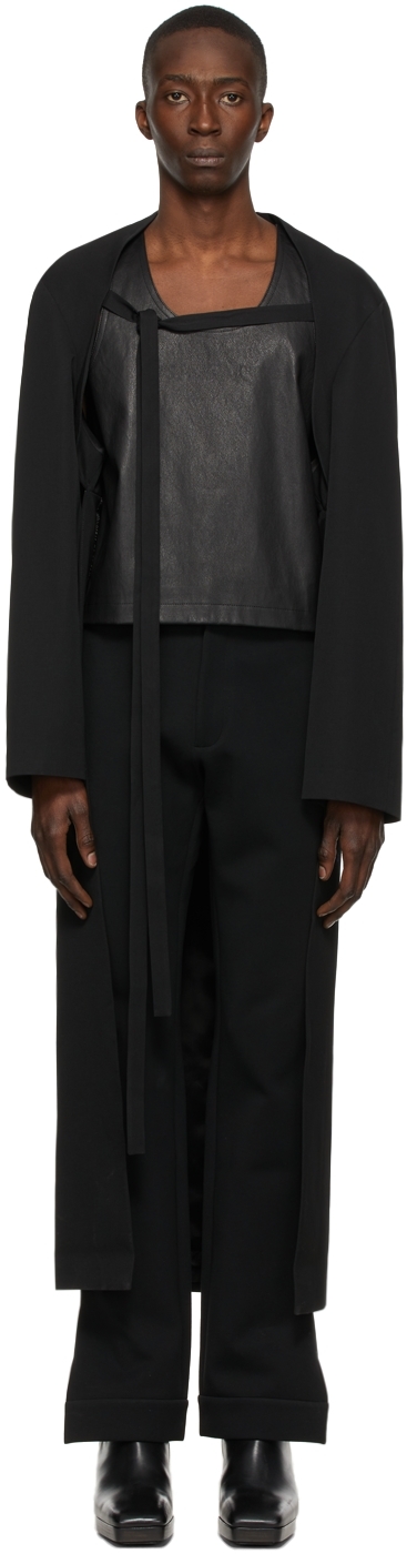 Sean Suen Black Shawl Coat