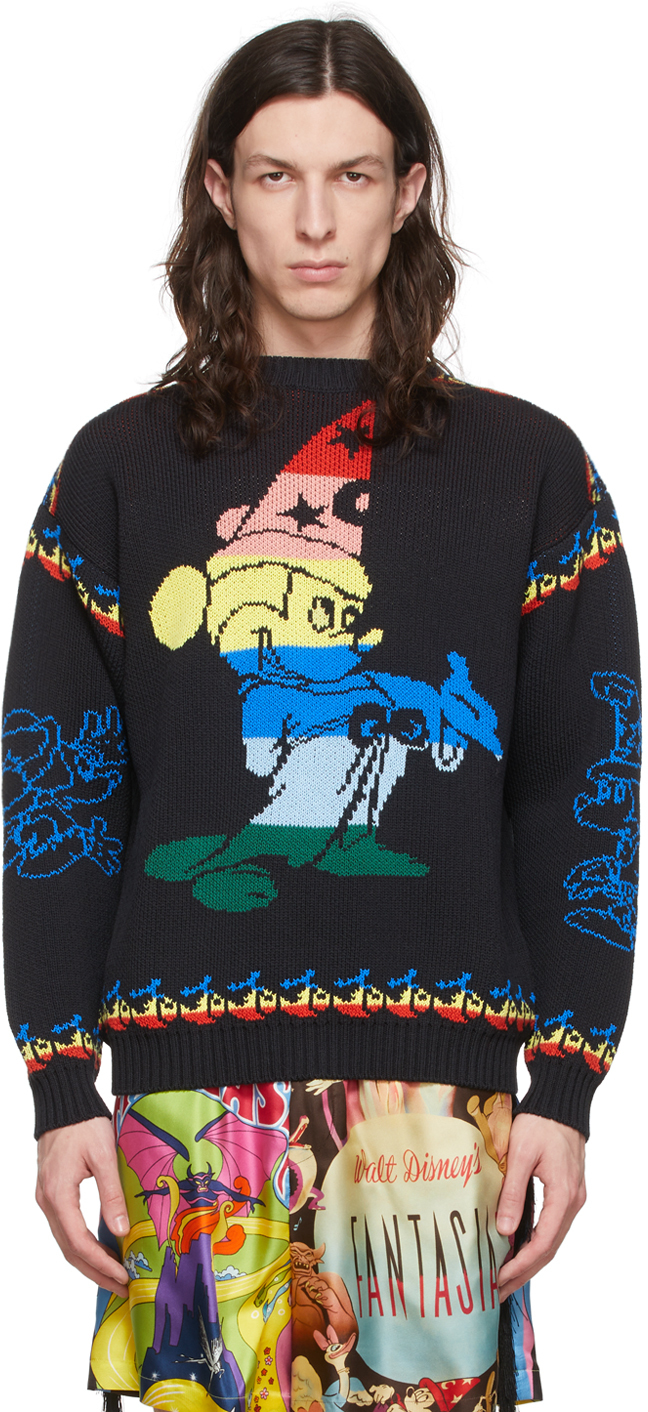 Stella Mccartney Black Fantasia Sweater In Multicolor (8490)