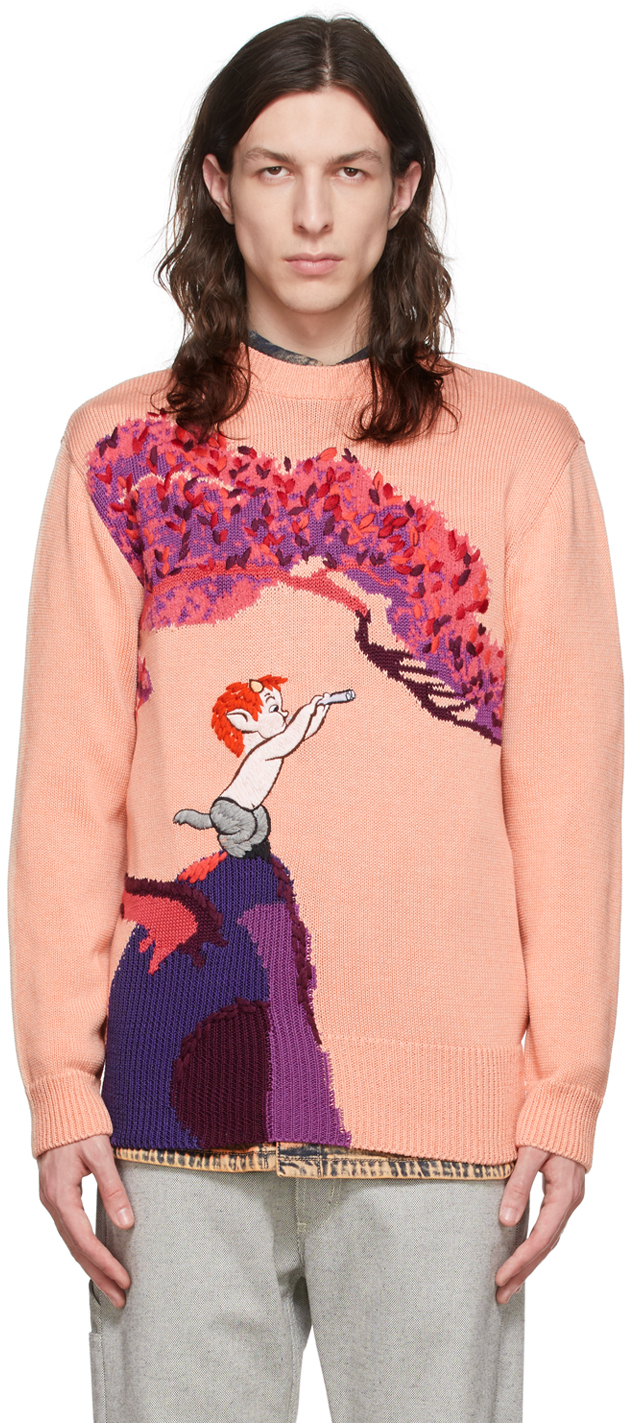 Stella Mccartney Pink Fantasia Sweater In Peach
