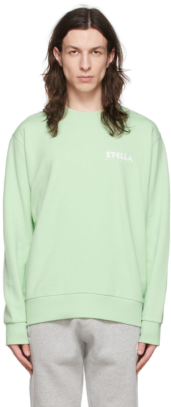Stella Mccartney Green Cotton Sweatshirt In Light Pistachio
