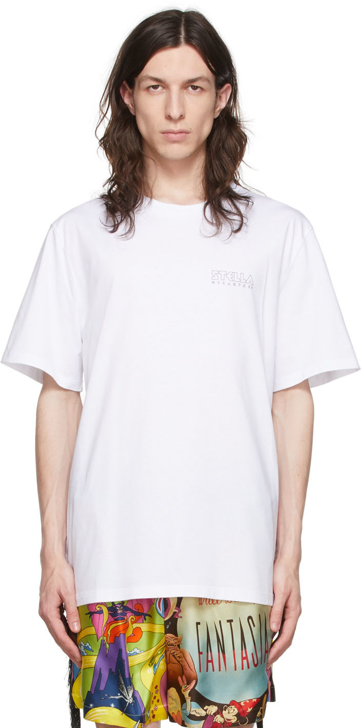 Stella Mccartney White Fantasia T-shirt In Pure White