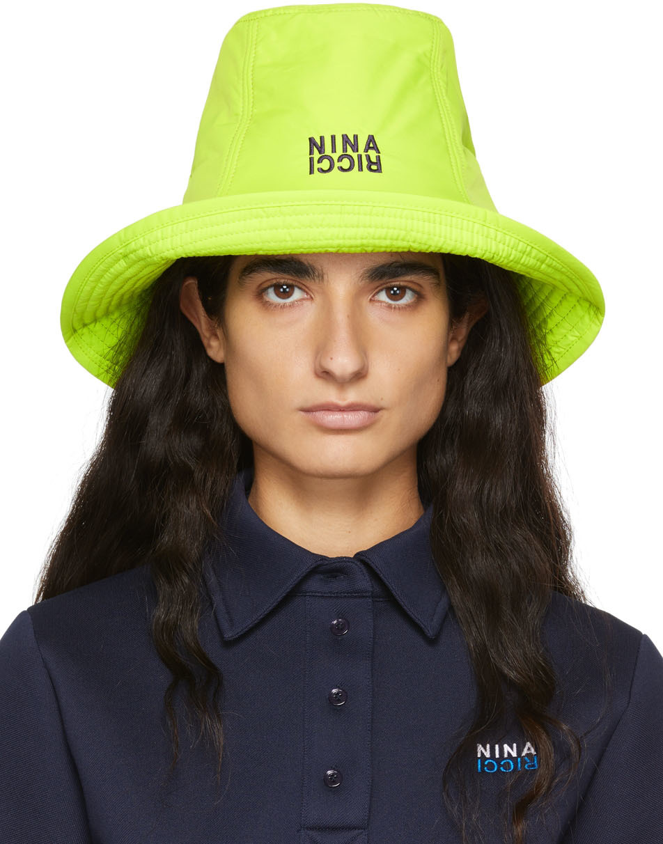 Nina Ricci SSENSE Exclusive Green Tall Bucket Hat