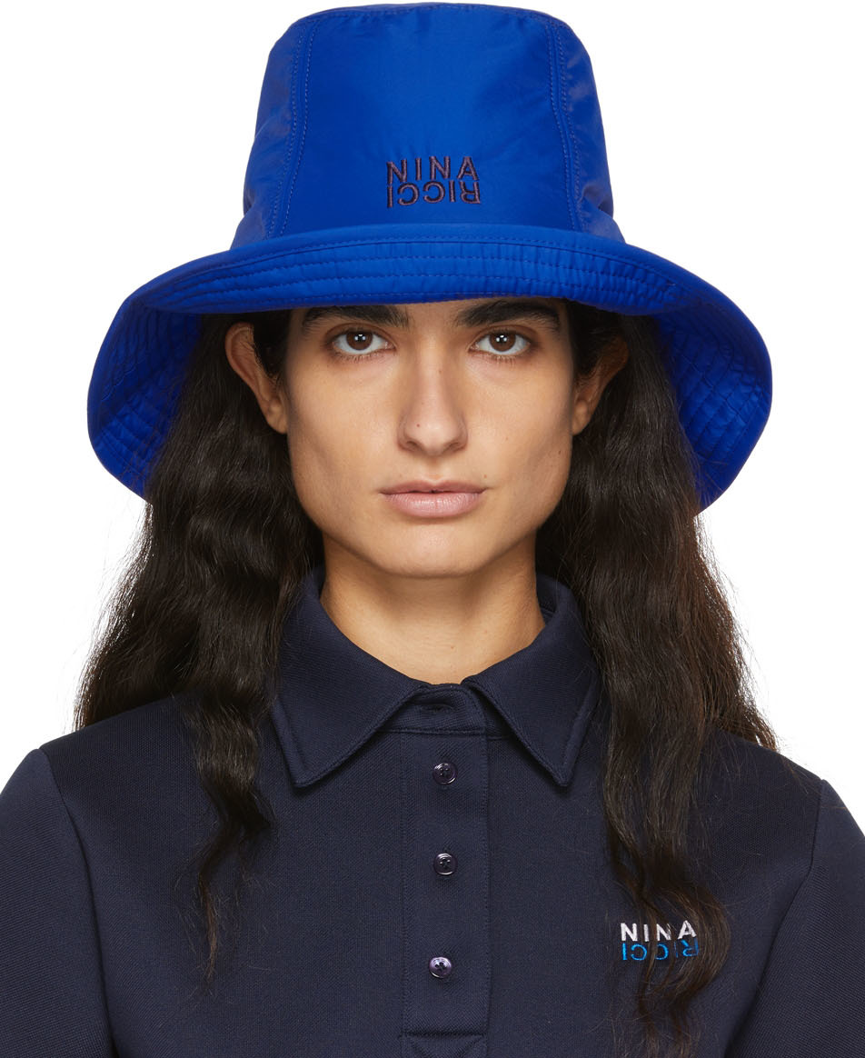 Nina Ricci SSENSE Exclusive Blue Tall Bucket Hat