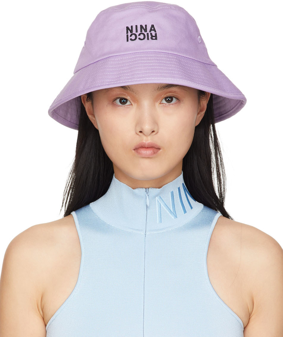 Nina Ricci: Purple Logo Sun Hat | SSENSE