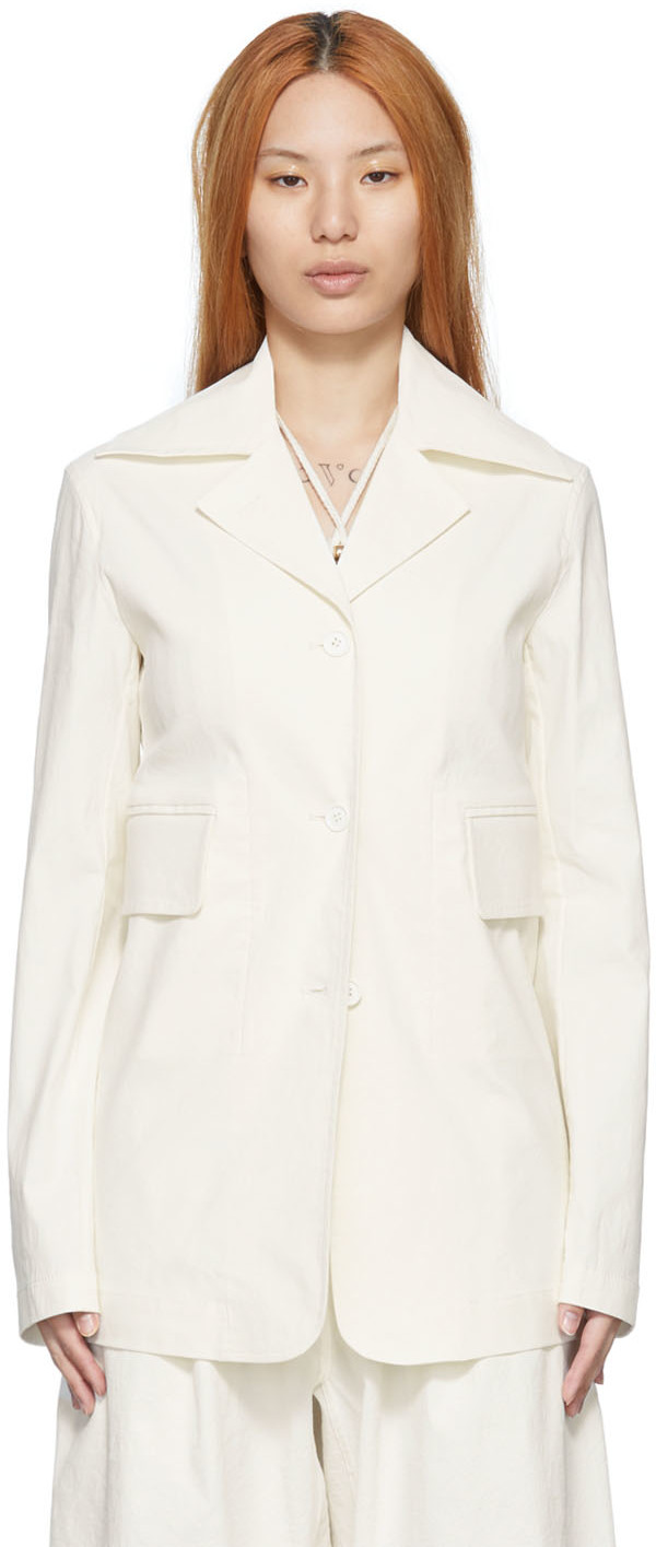 SSENSE Exclusive Off-White Linen Jacket