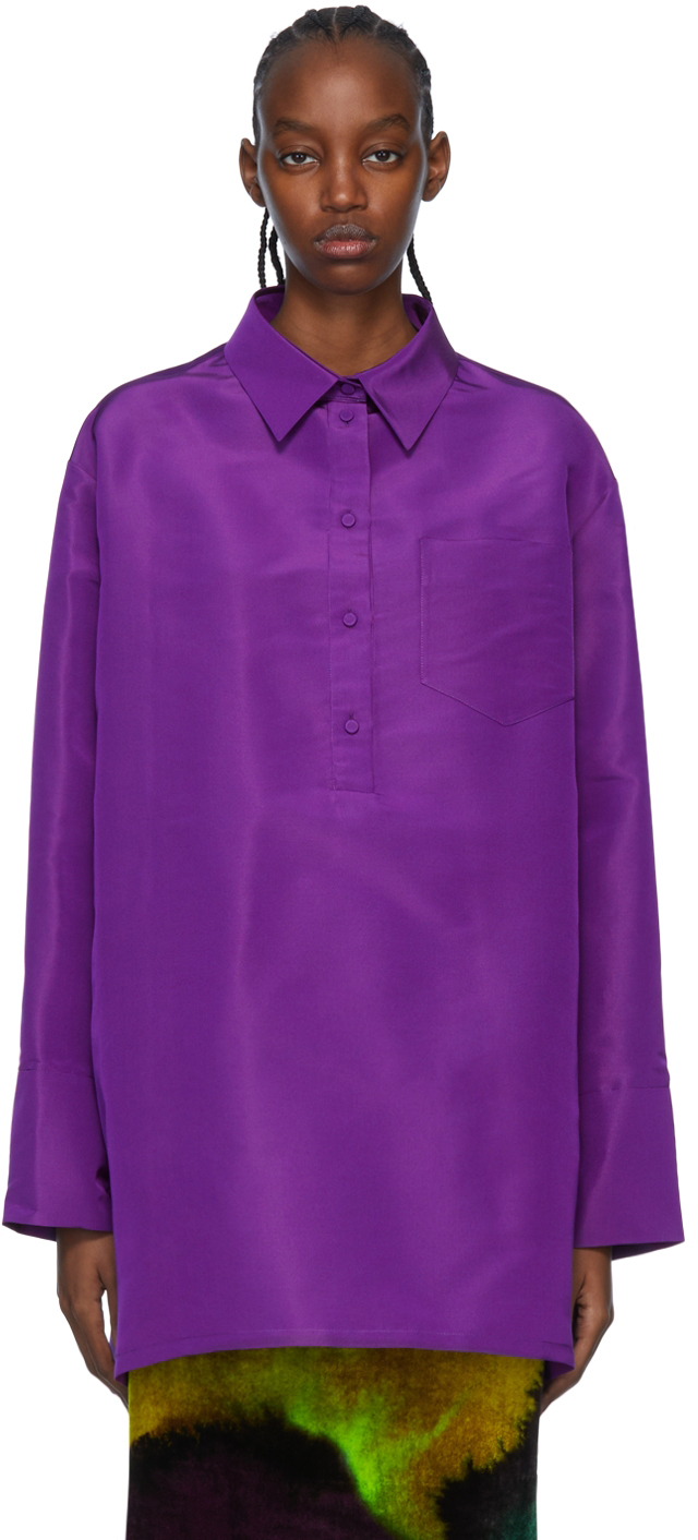 Purple Silk Shirt by Valentino on Sale