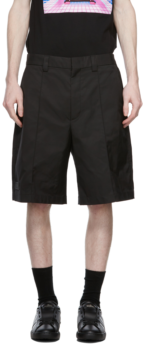 Pleated Twill Shorts