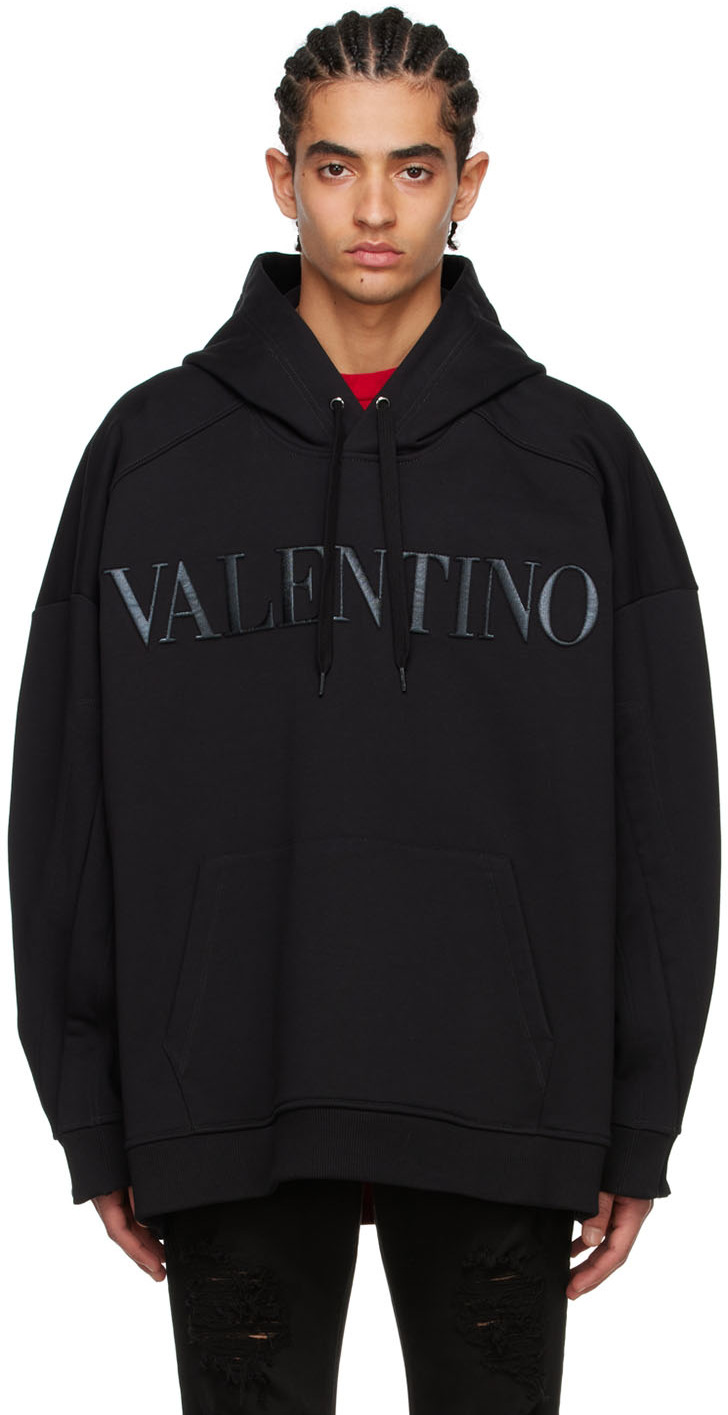 Valentino Black Cotton Hoodie