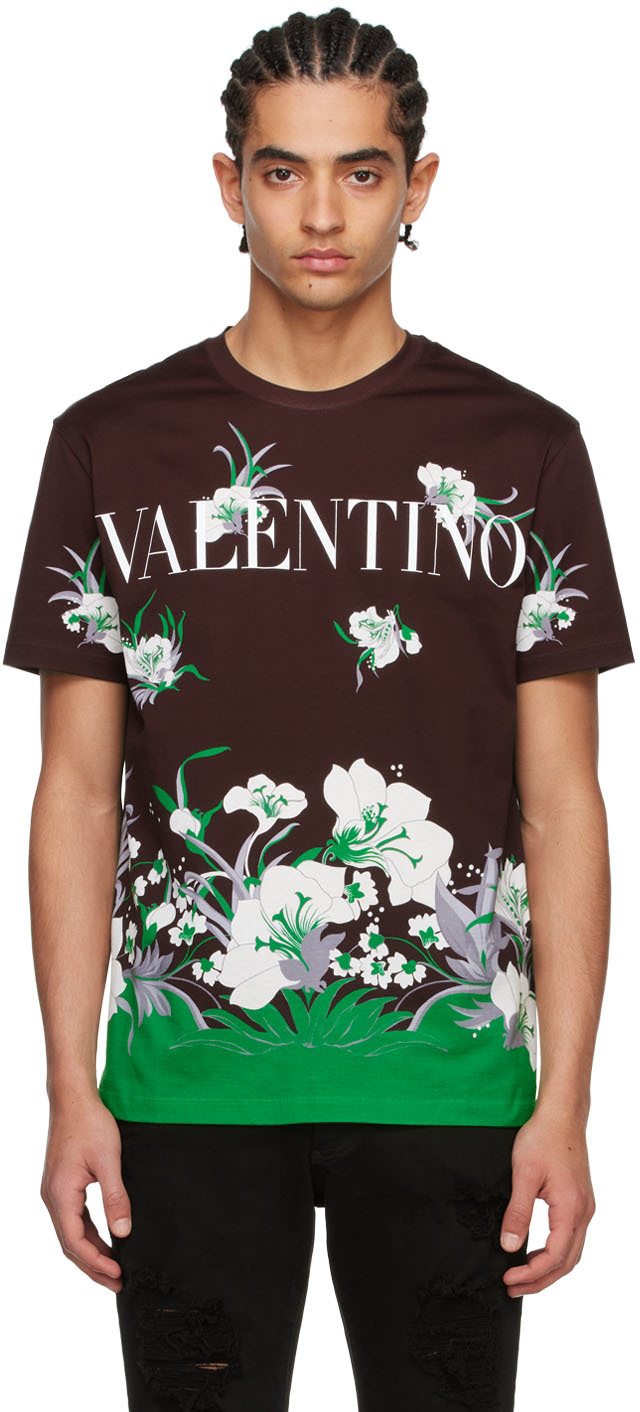 Valentino Burgundy Cotton T-Shirt