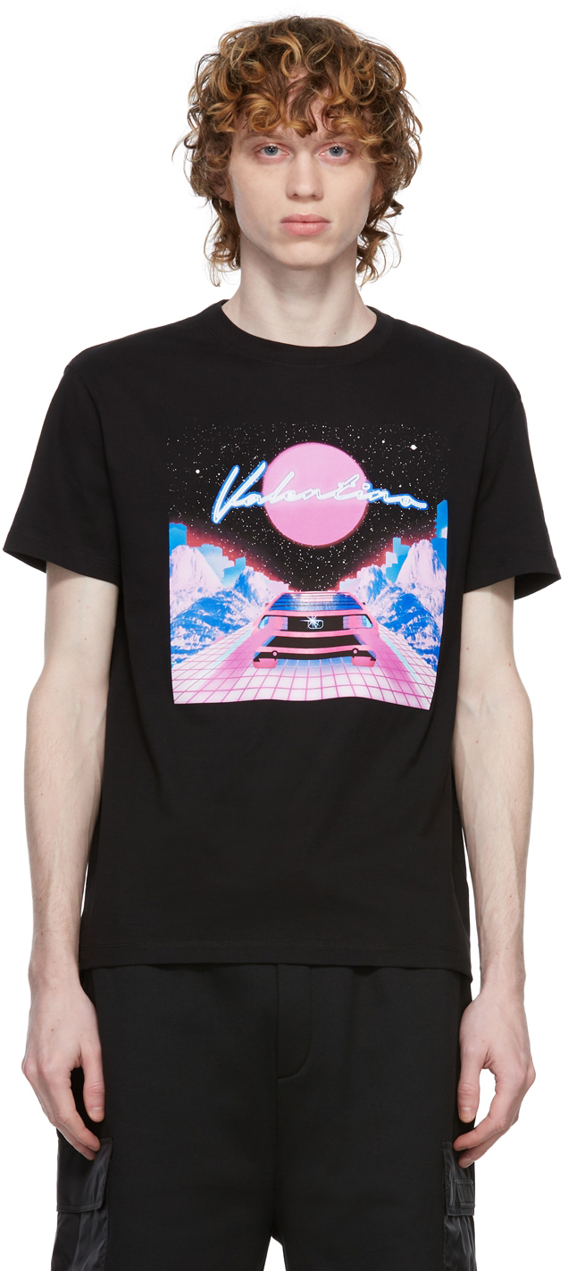 Valentino Cotton T-shirt With Virtual Runner Print