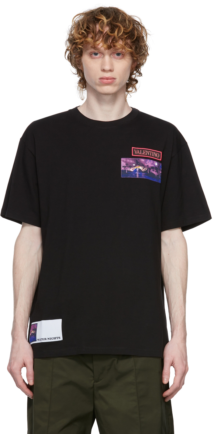 Valentino Black Brocade T-Shirt