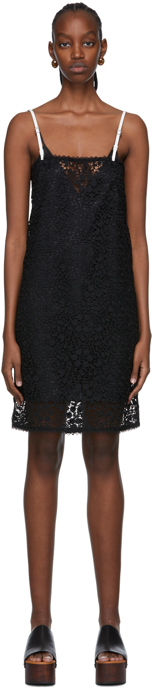 Jw Anderson Black Polyester Mini Dress | ModeSens