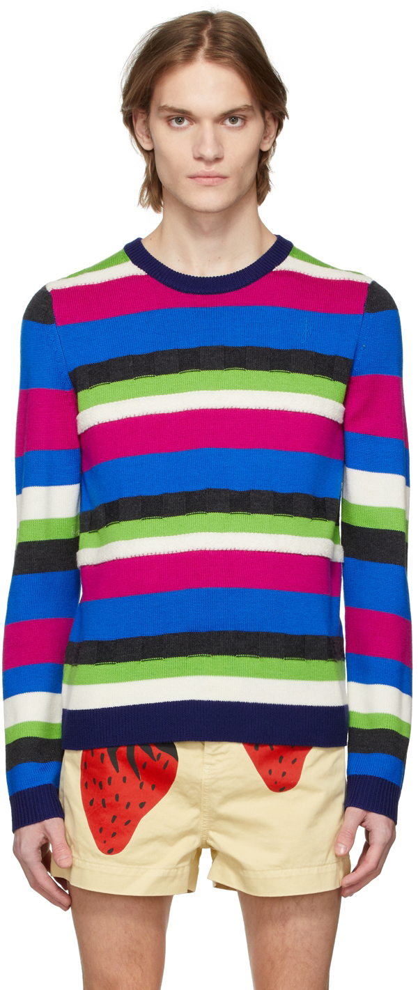 for Men Mens Clothing Sweaters and knitwear Zipped sweaters Blue JW Anderson Jwa Puller Striped Jumper in Red 