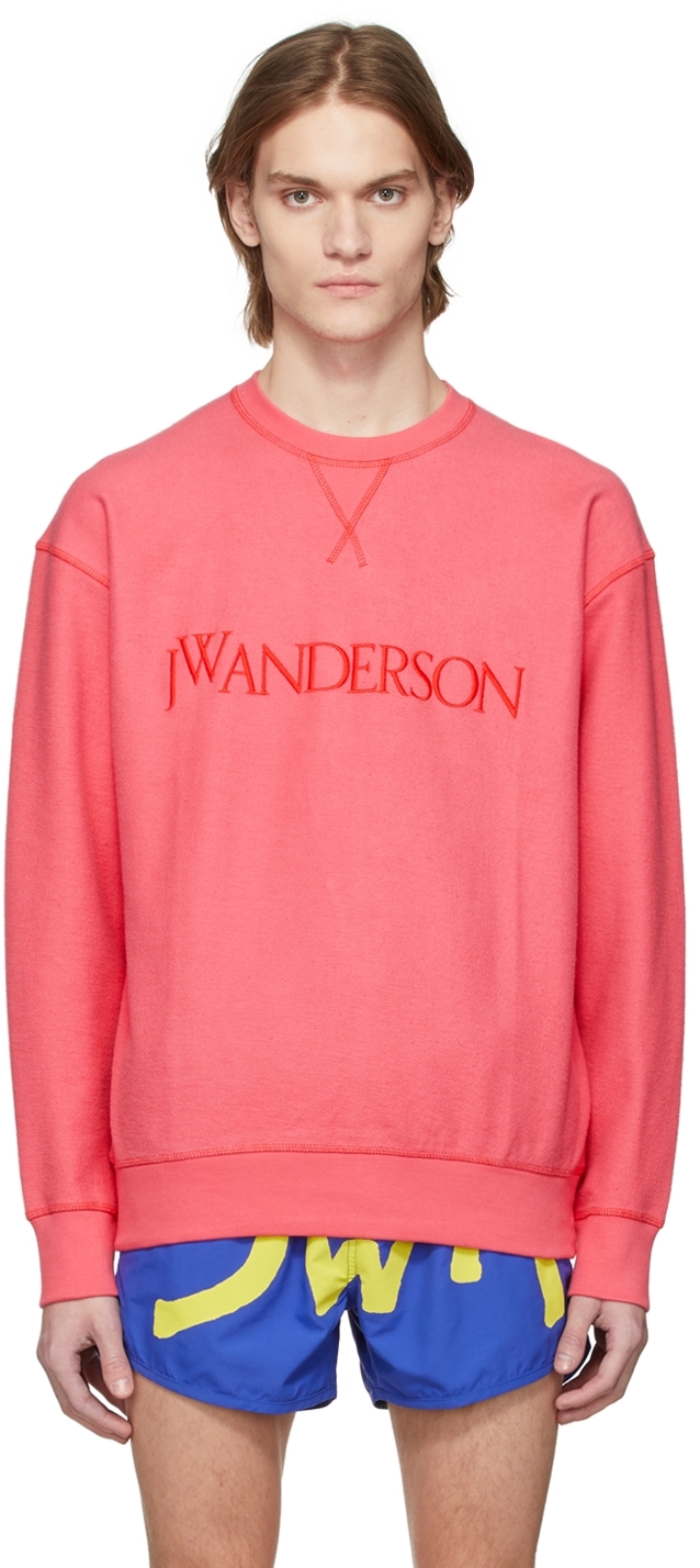 JW Anderson Pink Inside Out Contrast Sweatshirt