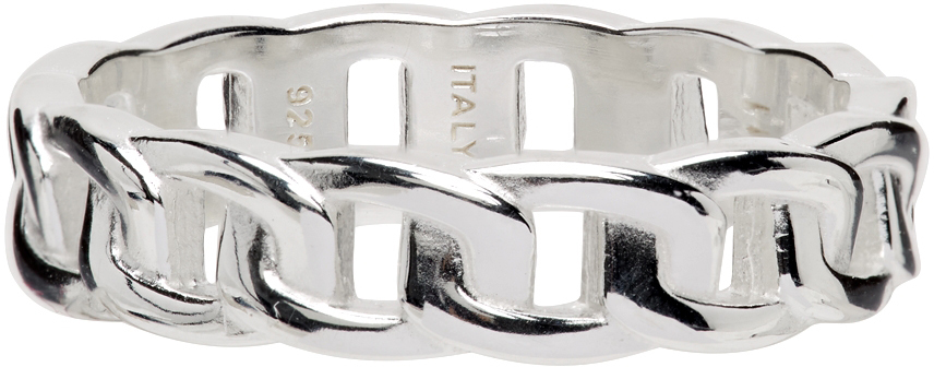 Hatton Labs Silver Mini Cuban Ring | ModeSens