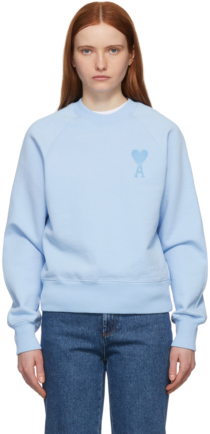 Blue Ami de Cœur Sweatshirt SSENSE Women Clothing Sweaters Sweatshirts 