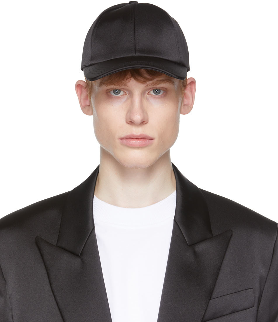 Black Jersey Cap by AMI Paris on Sale