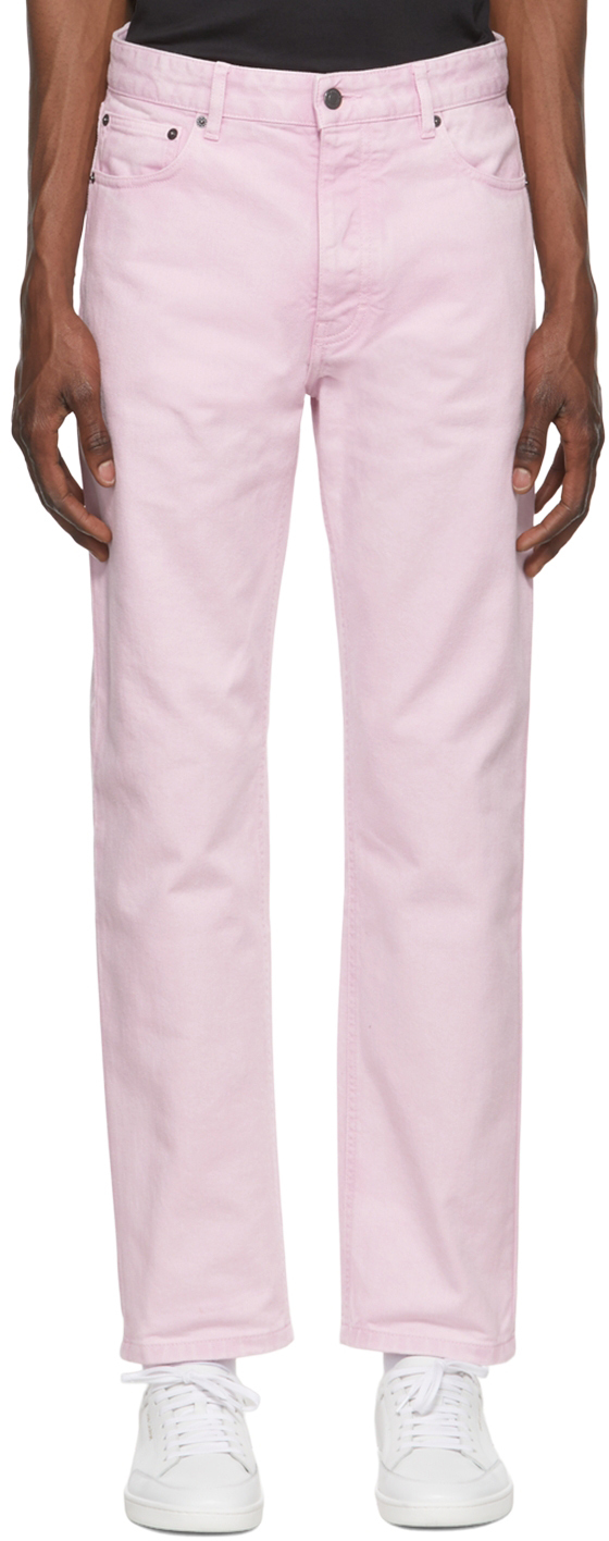 Pink Straight Fit Jeans