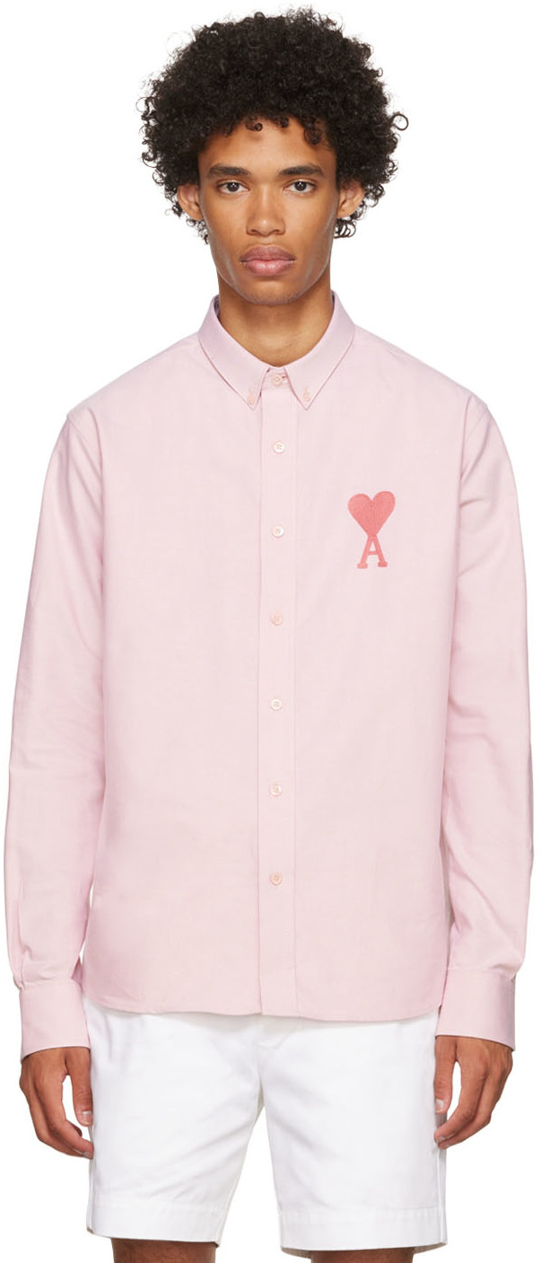 AMI Alexandre Mattiussi Pink Ami De Caur Shirt