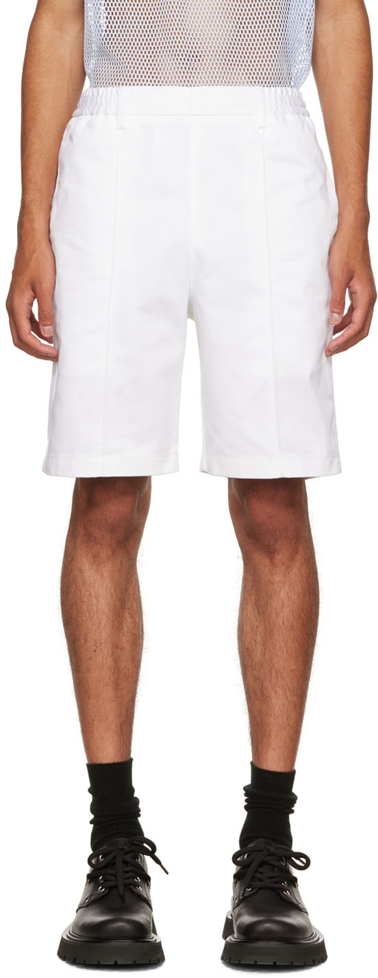 White Cotton Shorts