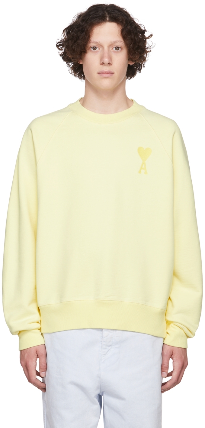 AMI Alexandre Mattiussi Yellow Ami de Caur Sweatshirt