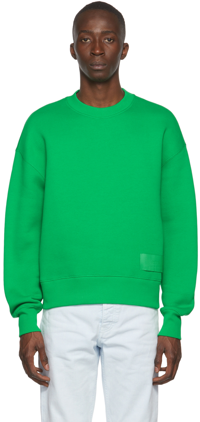 AMI Alexandre Mattiussi Green Cotton Sweatshirt
