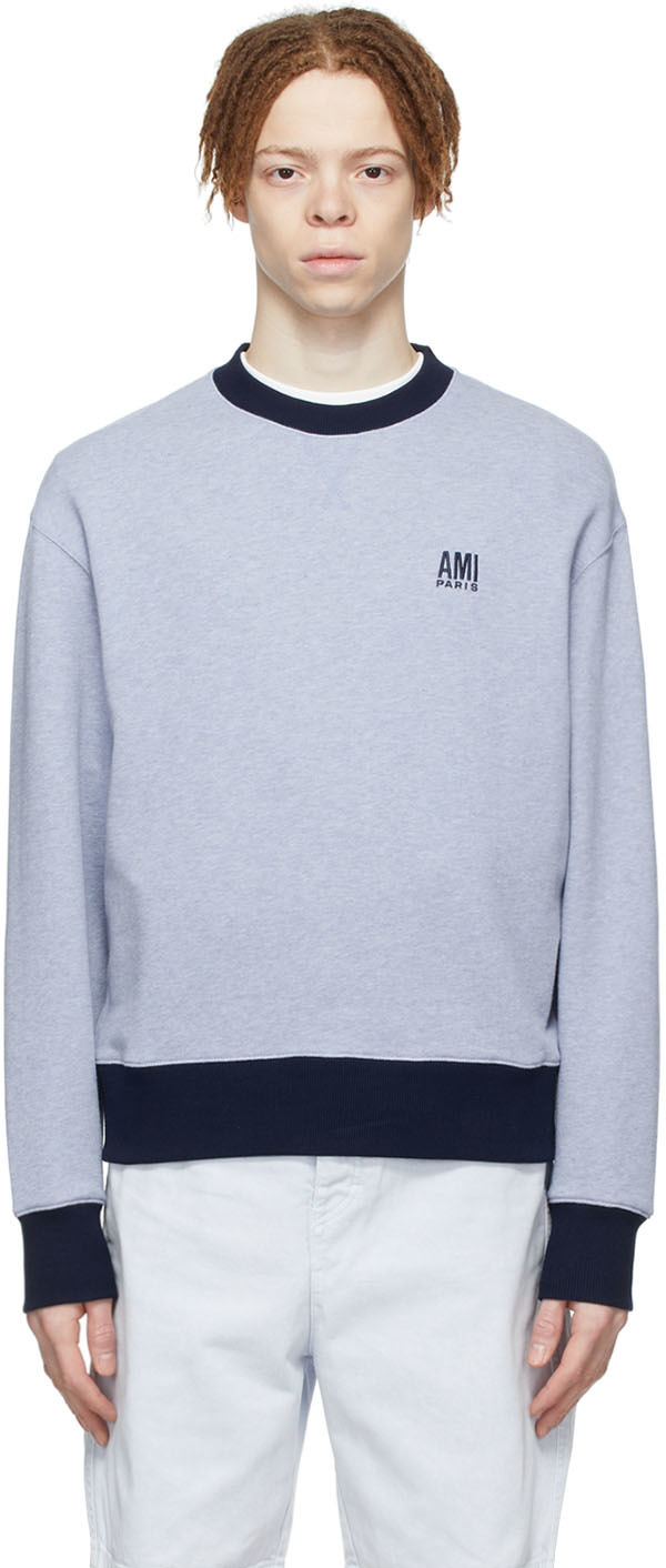 AMI Alexandre Mattiussi Blue Paris Sweatshirt
