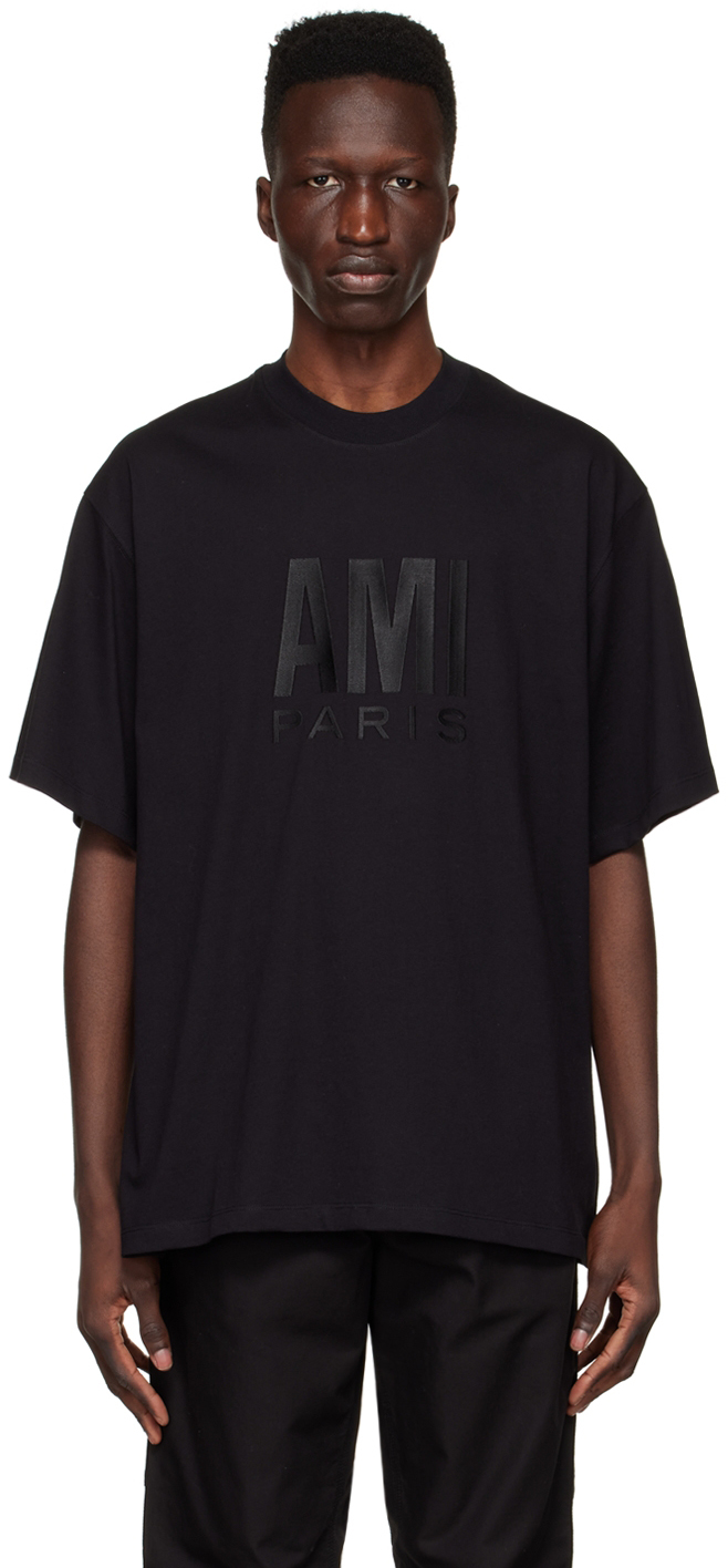AMI Alexandre Mattiussi Black Ami Paris T-Shirt