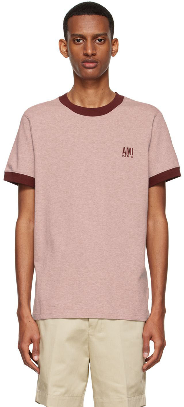 AMI Alexandre Mattiussi Pink Organic Cotton T-Shirt