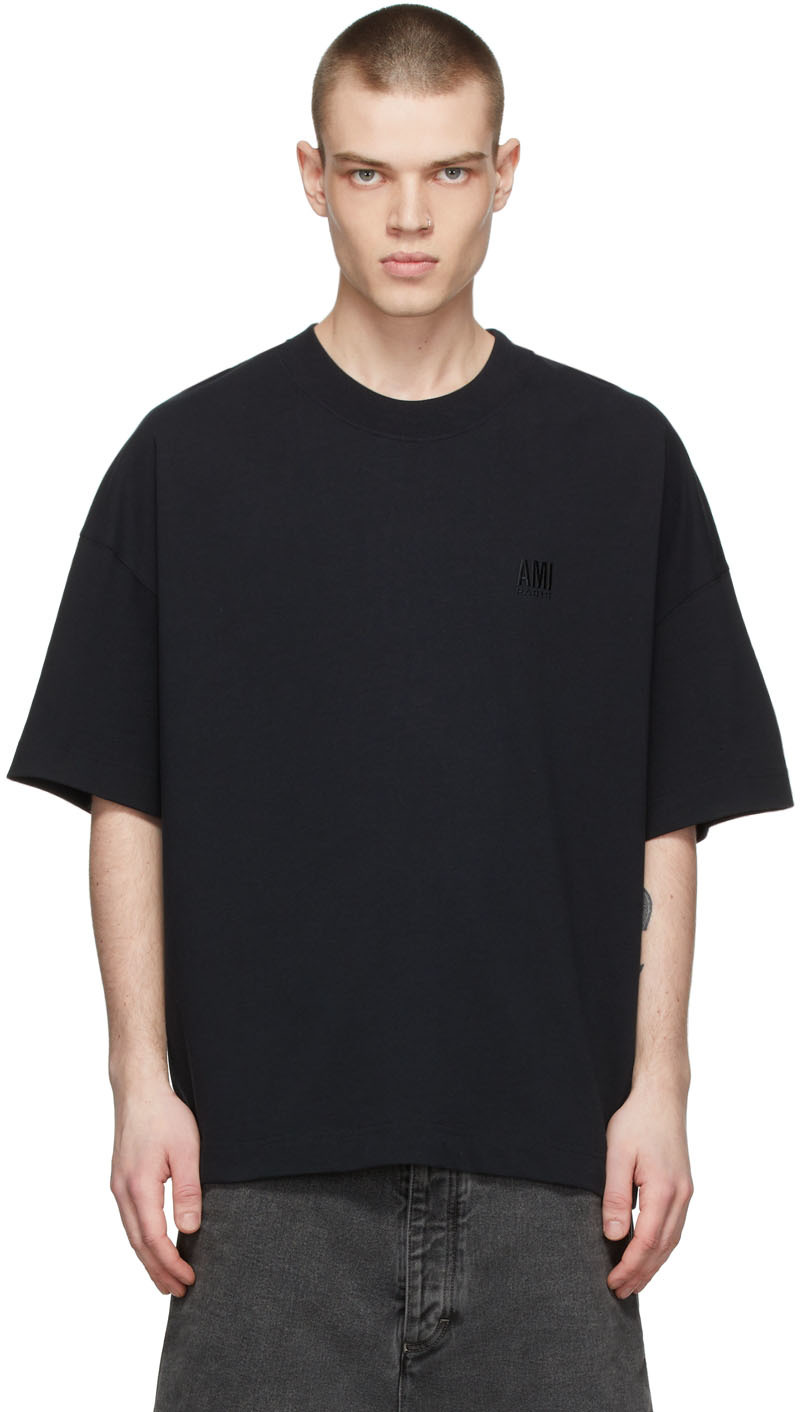 black organic cotton t shirt