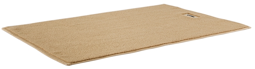 Tekla Beige Organic Cotton Bath Mat In Sienna