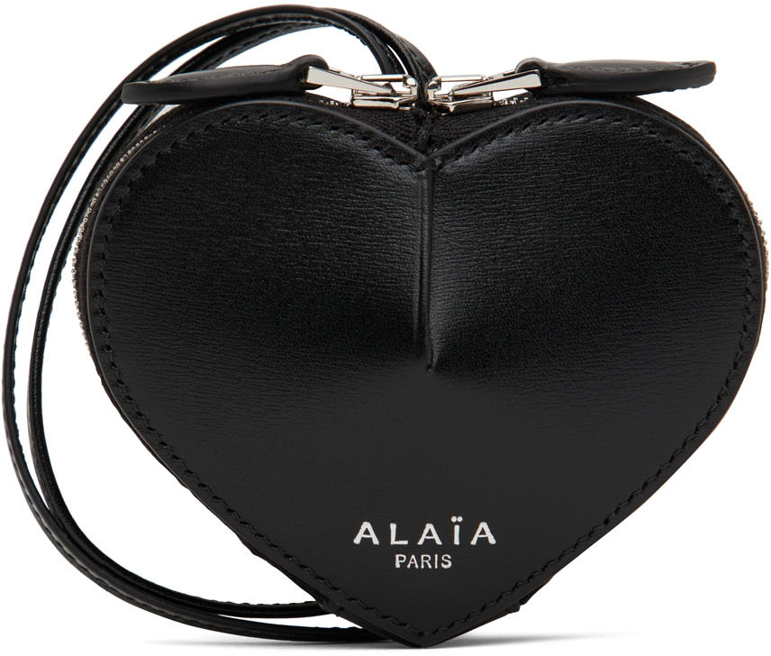 Le Coeur Mini Leather Coin Purse in Pink - Alaia