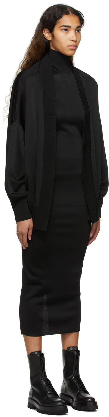Shop Alaïa Black Cardi Midi Dress