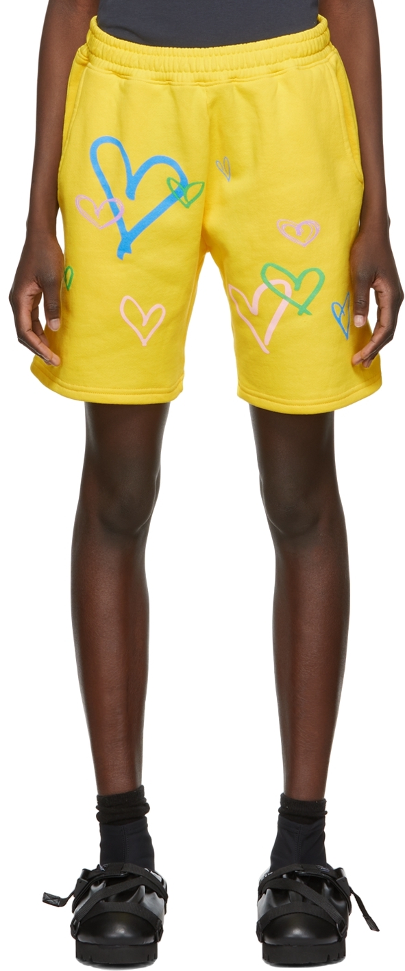 Kids Worldwide Yellow Love You Shorts