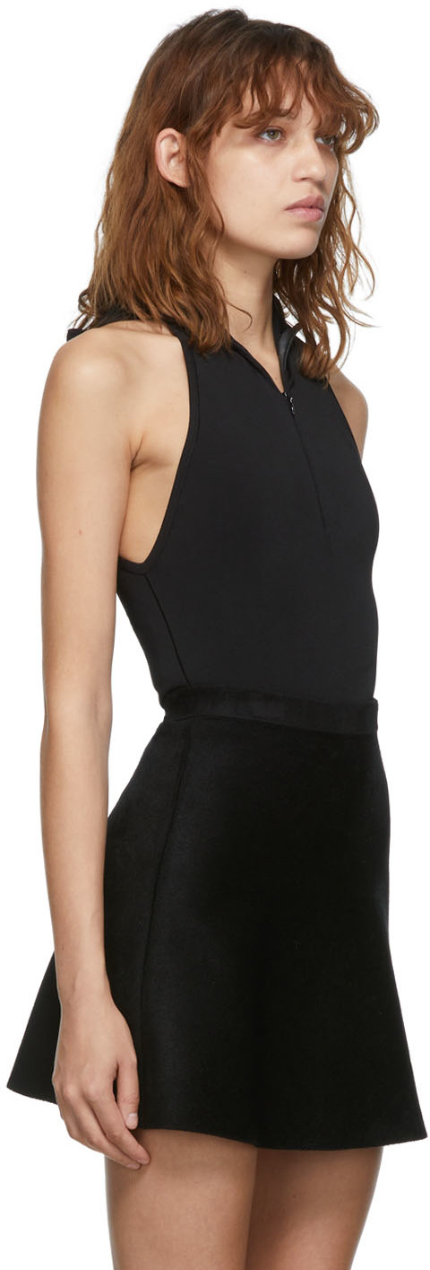 Alaïa Black High Shine Bodysuit In 995 Alaia Black