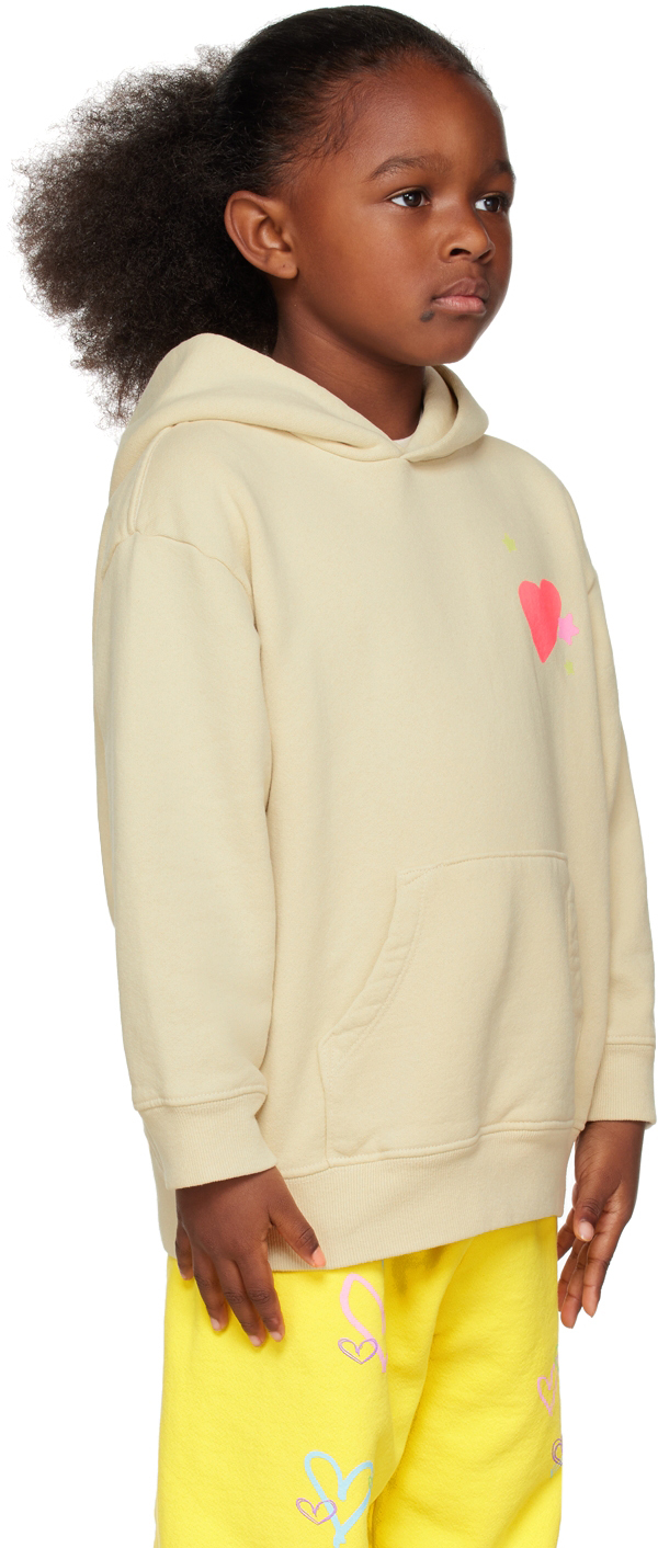 Kids Worldwide Ssense Exclusive Kids Beige Rose Hoodie In Light Khaki
