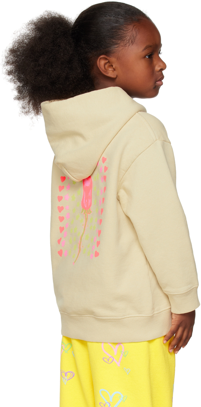 Kids Worldwide Ssense Exclusive Kids Beige Rose Hoodie In Light Khaki