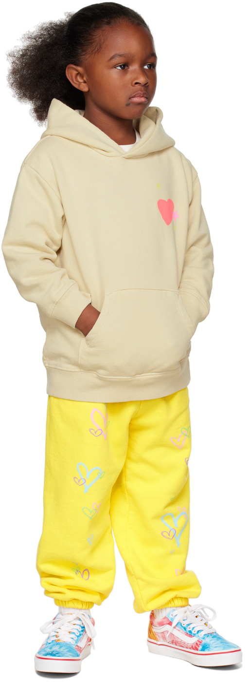 Kids Worldwide Ssense Exclusive Kids Beige Rose Hoodie In Light Khaki