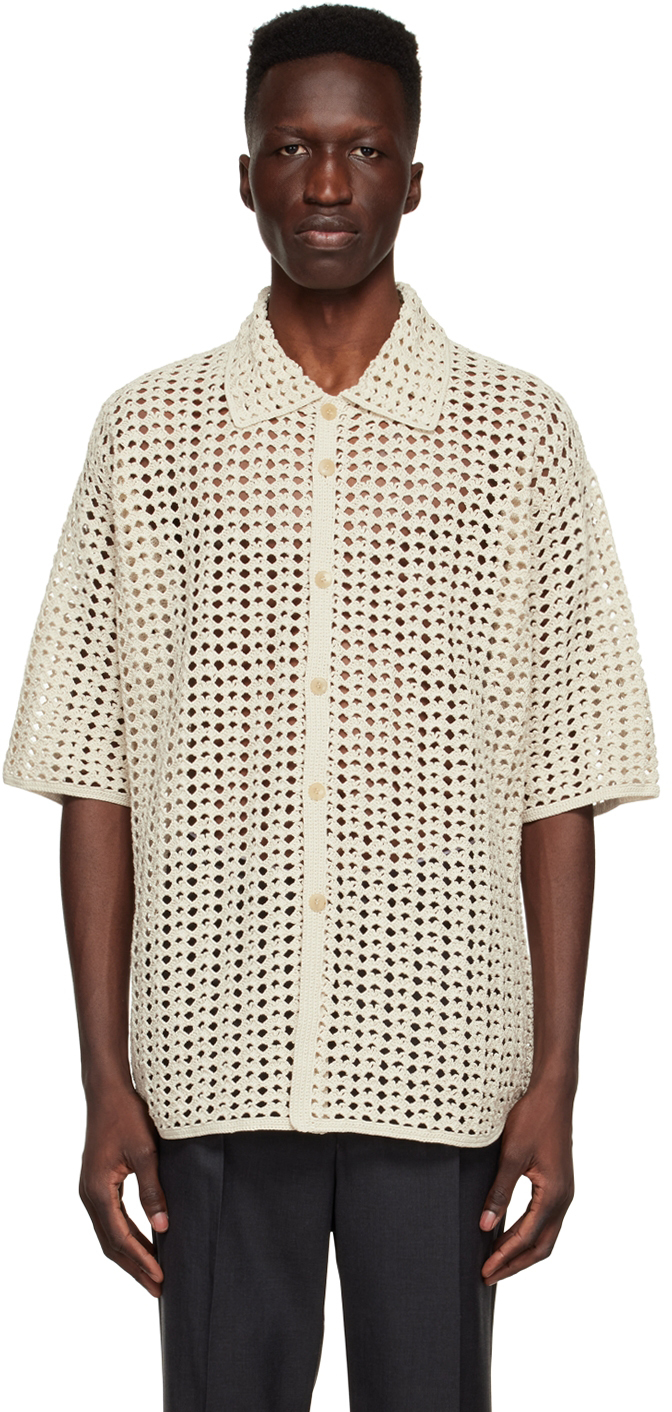 AURALEE HAND CROCHET COTTON KNIT SHIRT | www.tspea.org