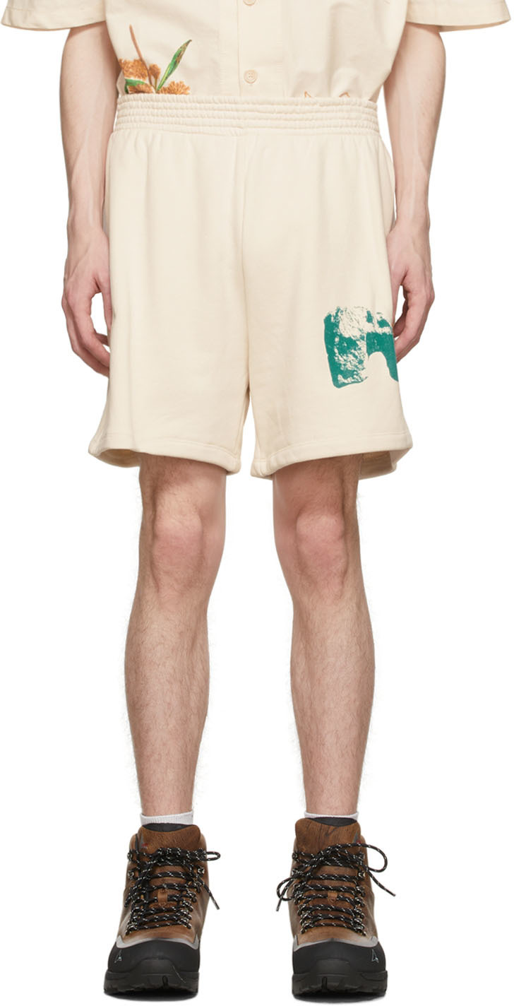 ADISH Off-White Cotton Shorts