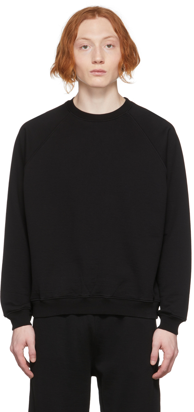 AURALEE Black Smooth Sweatshirt