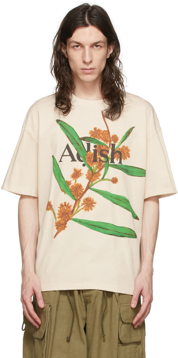 ADISH Beige Small Talk Studio Edition T-Shirt