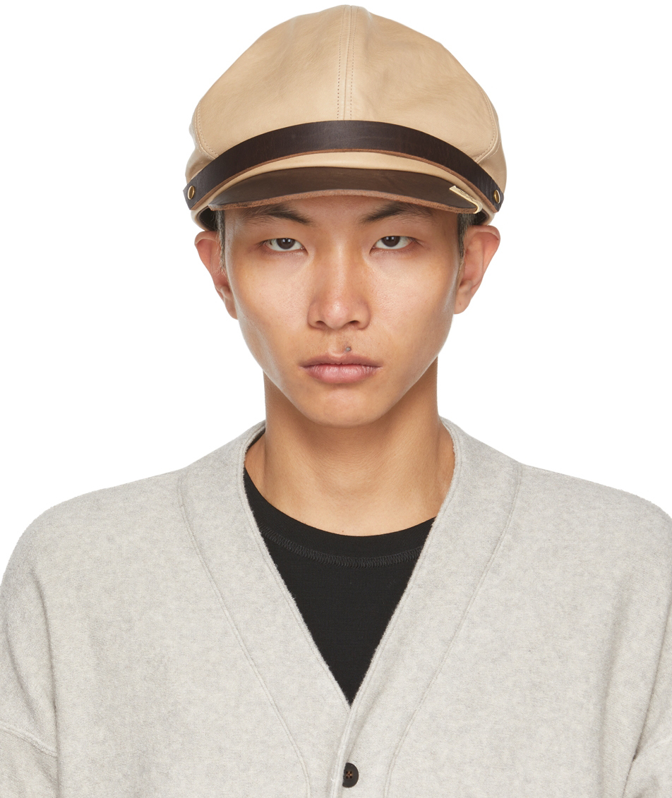 Visvim: Beige Biker Cap | SSENSE