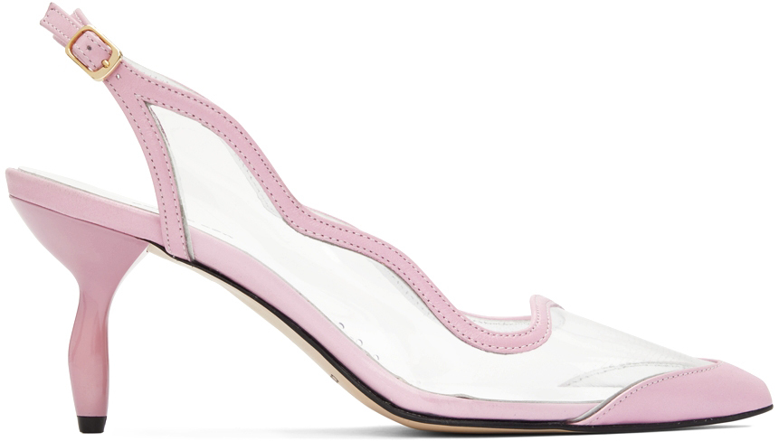 COMME SE-A SSENSE Exclusive Pink Silhouette Glossy Heels