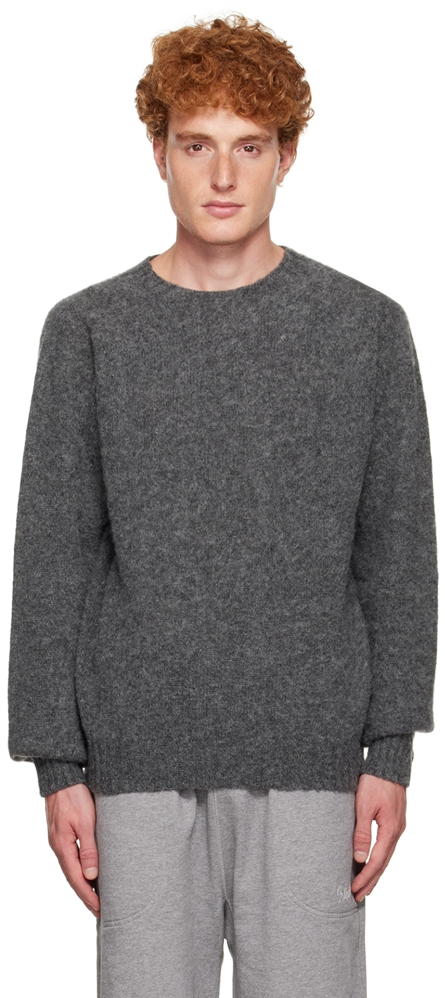 Drake's Gray Shetland Sweater