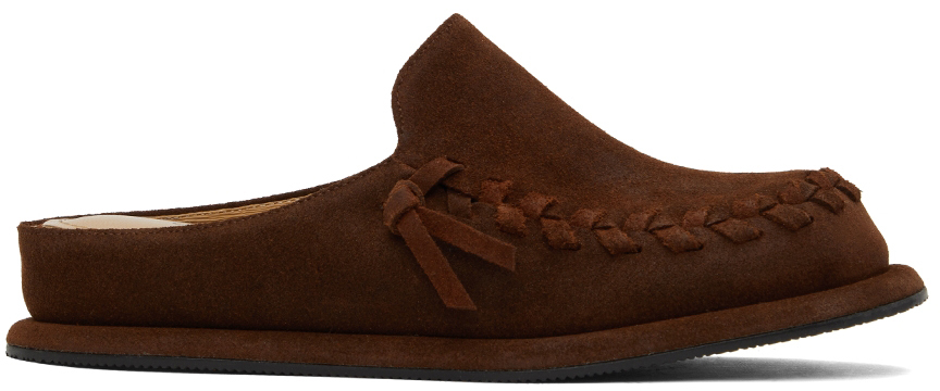 comme se-a ssense exclusive brown freed loafers