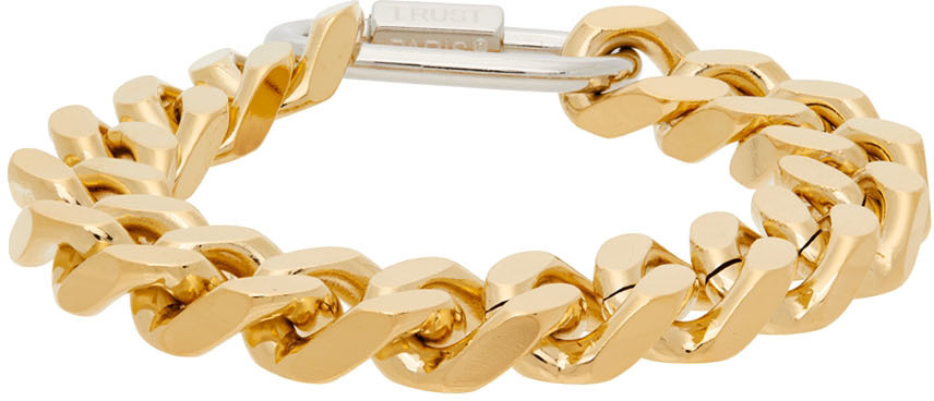 IN GOLD WE TRUST PARIS: Gold Extra Bold Curb Bracelet | SSENSE