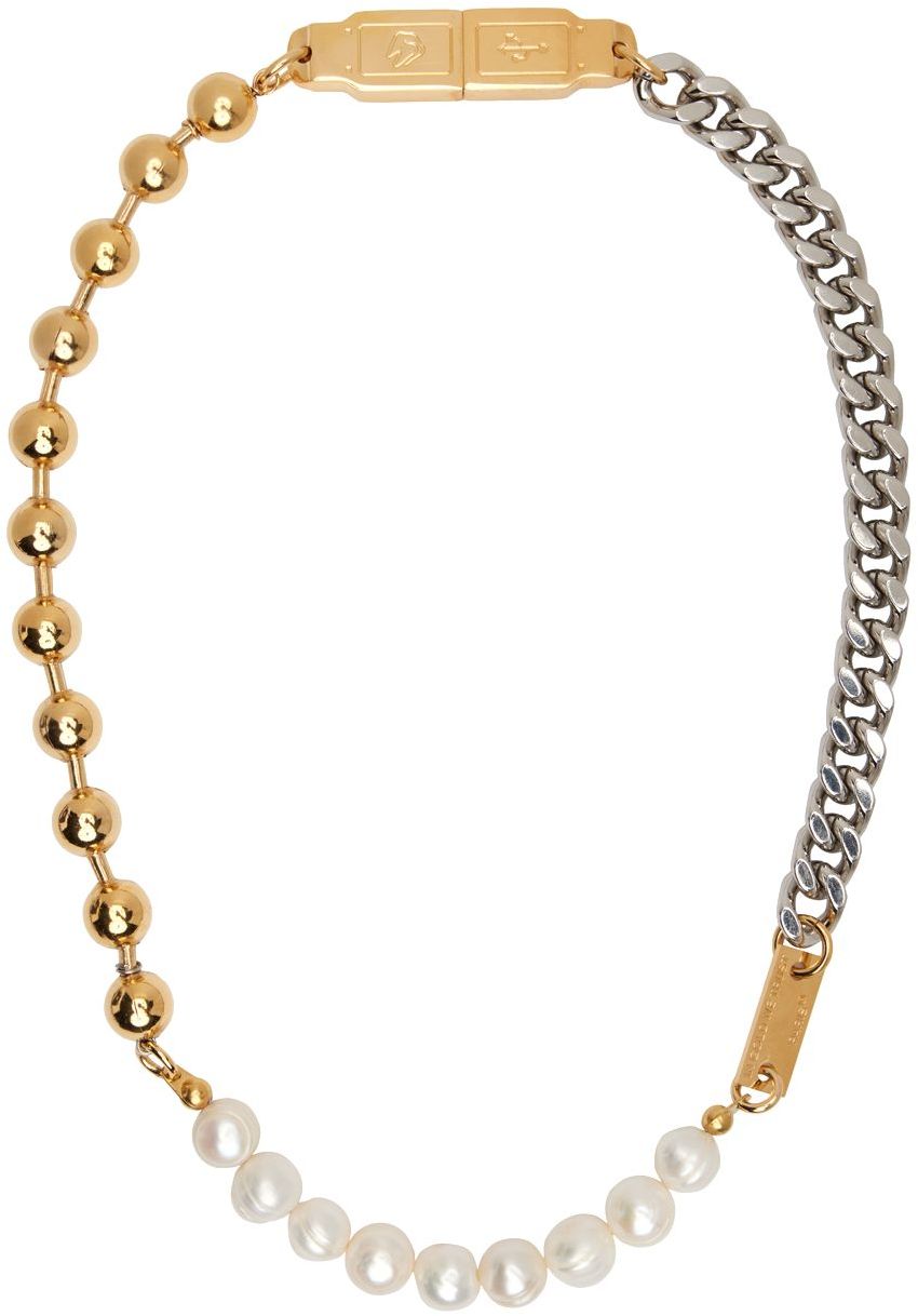 IN GOLD WE TRUST PARIS Gold & Silver Mixed Necklace