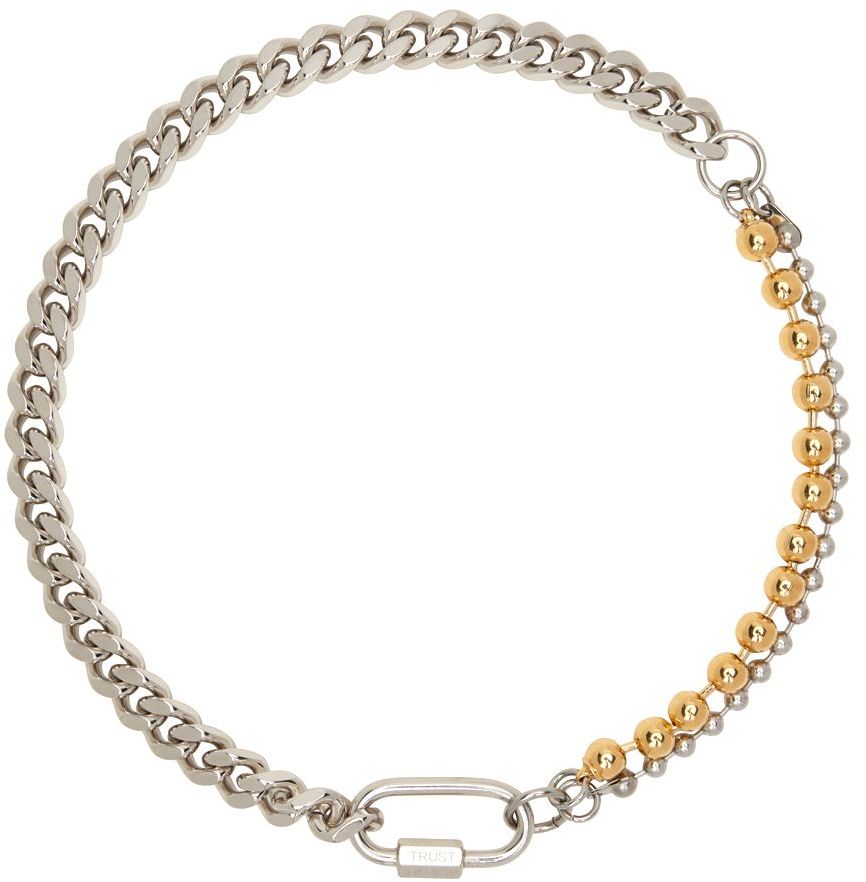 Silver Anker Chain Necklace Ssense Uomo Accessori Gioielli Collane 