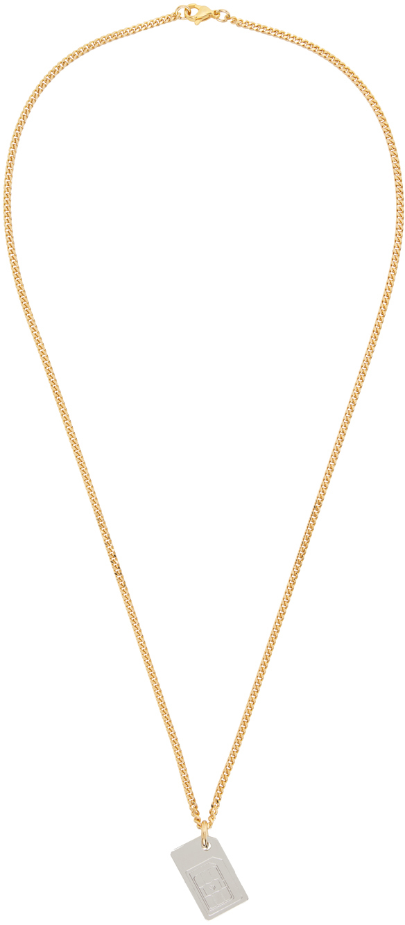 IN GOLD WE TRUST PARIS Silver & Gold SIM Card Necklace
